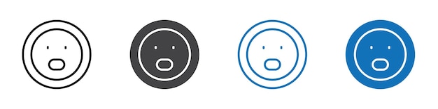 Icono de angustia Signo del logotipo en contorno de línea delgada