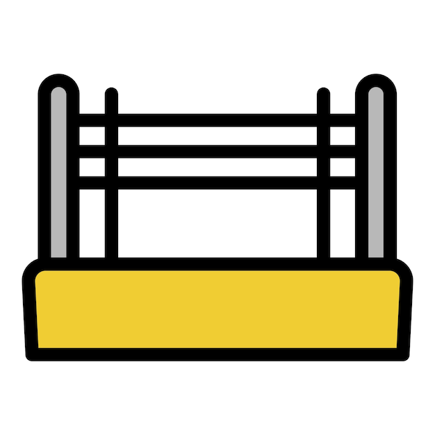 Icono de anillo de boxeo Contorno icono de vector de anillo de boxeo para diseño web aislado sobre fondo blanco