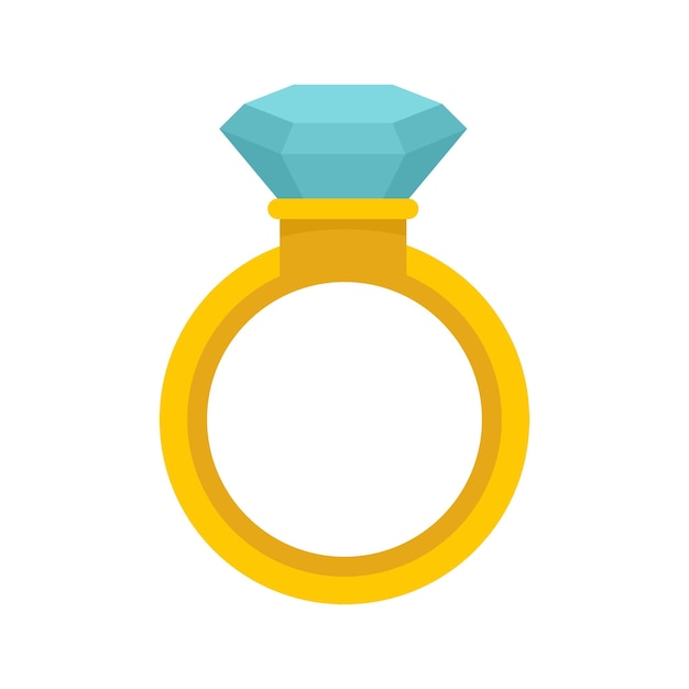 Icono de anillo de cristal ilustración plana del icono de vector de anillo de cristal para diseño web