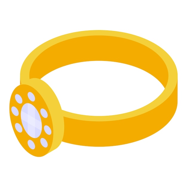 Icono de anillo de prácticas espirituales Isométrico de icono de vector de anillo de prácticas espirituales para diseño web aislado sobre fondo blanco