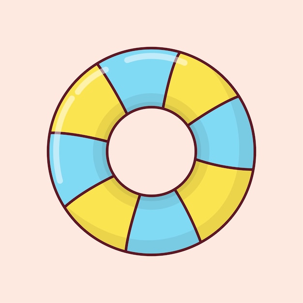Icono del anillo de salvavidas Icono del conjunto de ilustraciones de verano