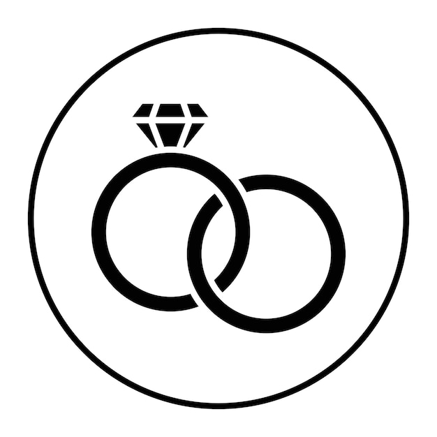 Icono de los anillos de boda