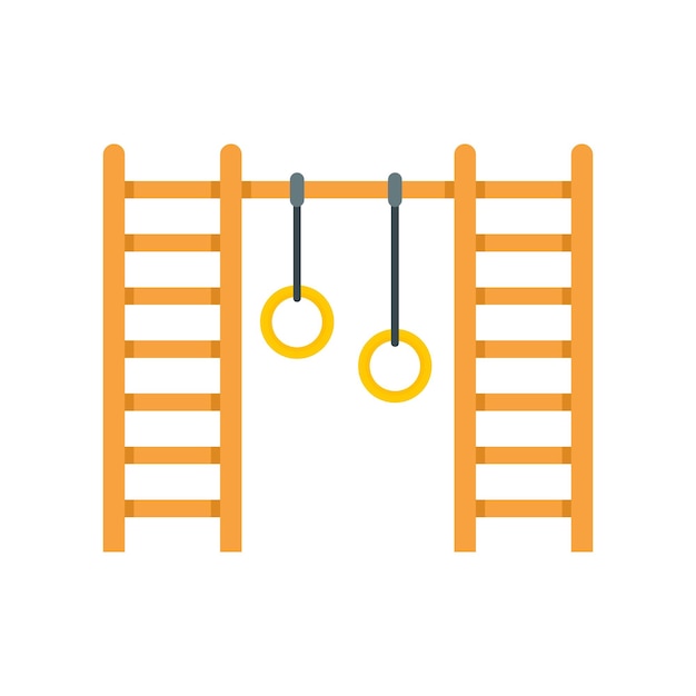 Icono de anillos de diversión para niños Ilustración plana de anillos para niños Icono vectorial para diseño web