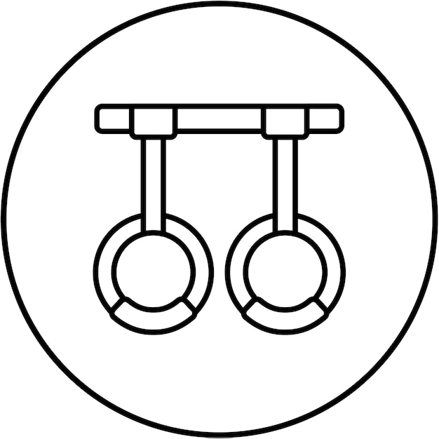 Icono de los anillos de gimnasio