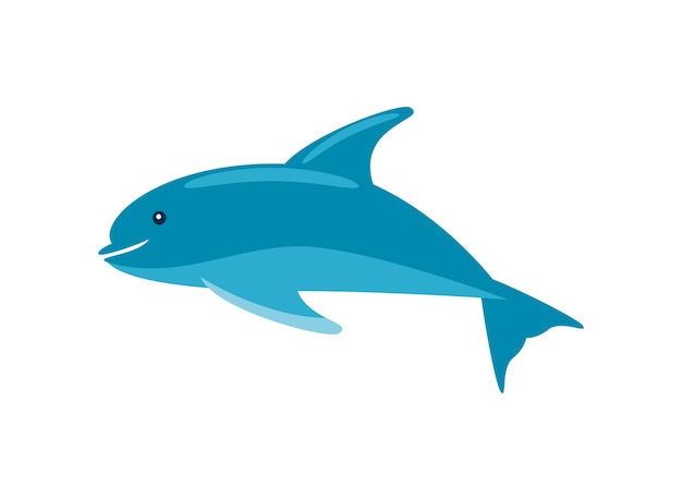 icono de animal acuático delfín aislado