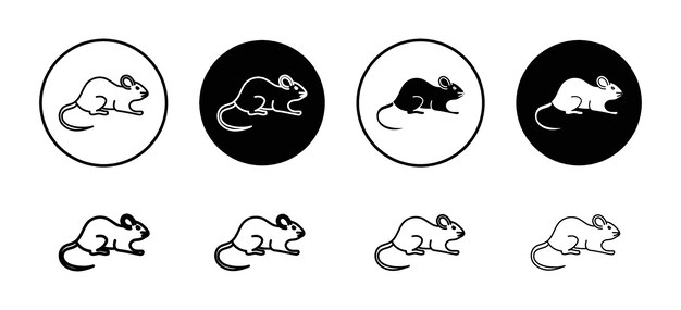 Icono de animal de dibujo del ratón símbolo de la mascota de la rata