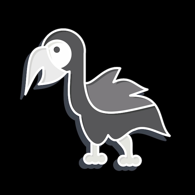 Icono Animal relacionado con el símbolo prehistórico estilo brillante diseño simple editable