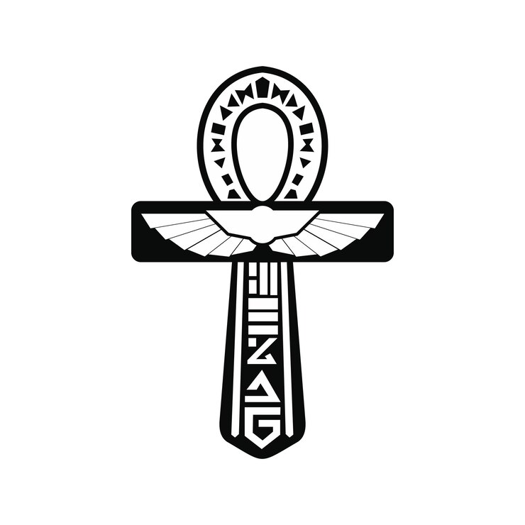 Vector icono de ankh egipto en estilo simple aislado sobre fondo blanco