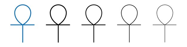 Icono de Ankh Logotipo vectorial de esquema para el usuario web