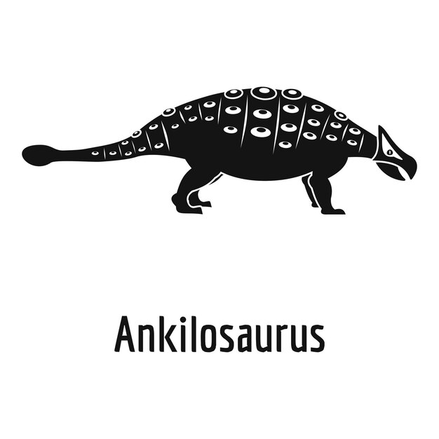 Icono de ankilosaurus Ilustración simple del icono de vector de ankilosaurus para web