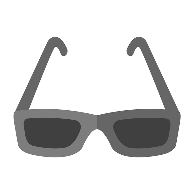 Icono de anteojos en estilo de color plano