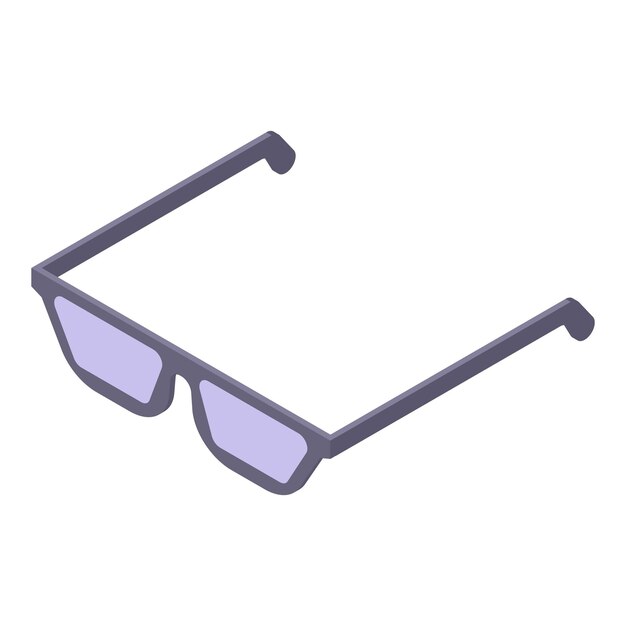 Icono de anteojos isométrico de icono de vector de anteojos para diseño web aislado sobre fondo blanco