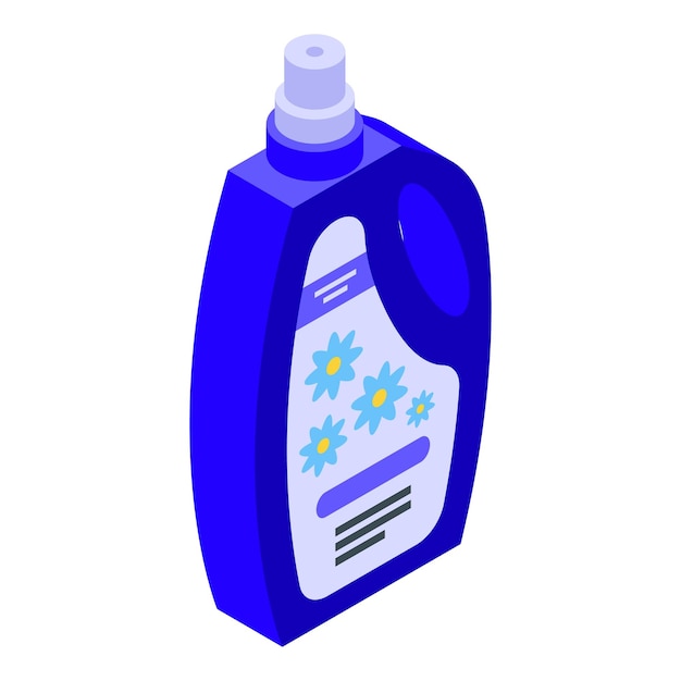 Icono antibacteriano suavizante Isométrico del icono de vector antibacteriano suavizante para diseño web aislado sobre fondo blanco