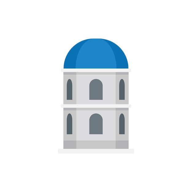 Icono de la antigua iglesia griega vector plano Grecia santorini Isla de viaje aislada