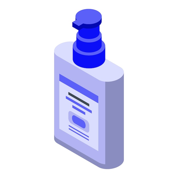 Icono antiséptico del dispensador de lavado Isométrico del icono de vector antiséptico del dispensador de lavado para diseño web aislado sobre fondo blanco