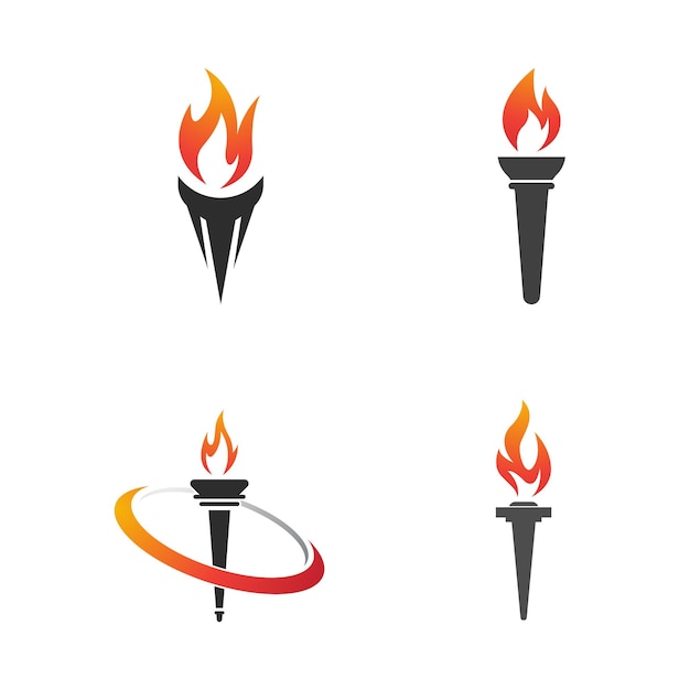 Icono de antorcha. Imagen vectorial para logotipos, sitios web, aplicaciones y diseño temático.