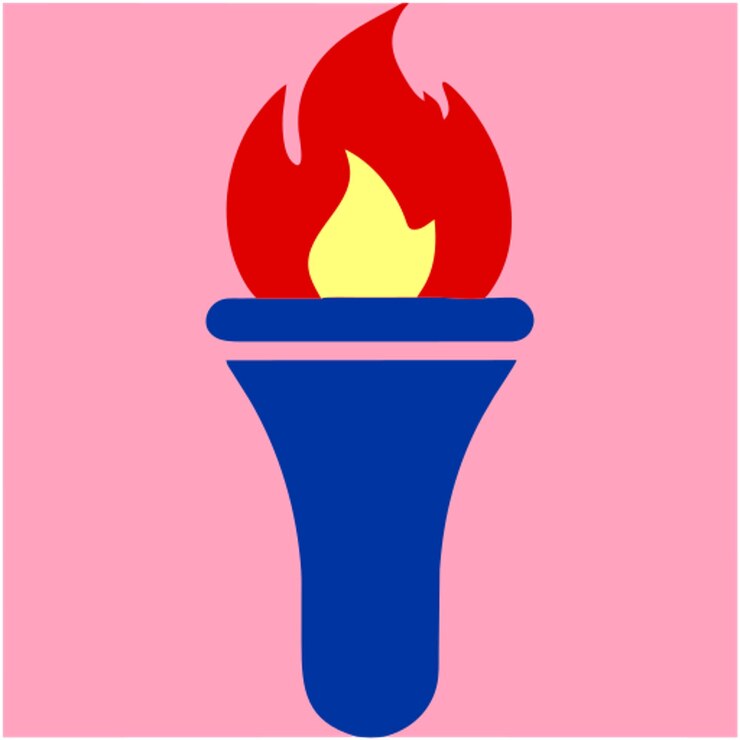 Vector el icono de la antorcha en llamas
