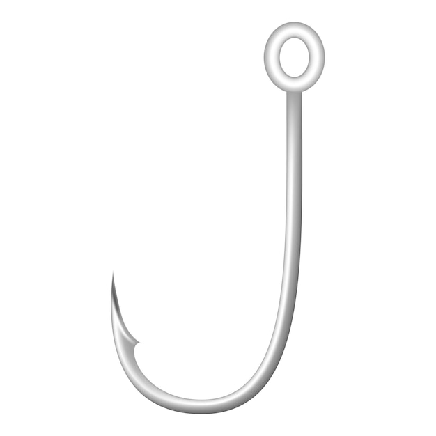 Icono de anzuelo clásico Ilustración realista del icono de vector de anzuelo clásico para diseño web