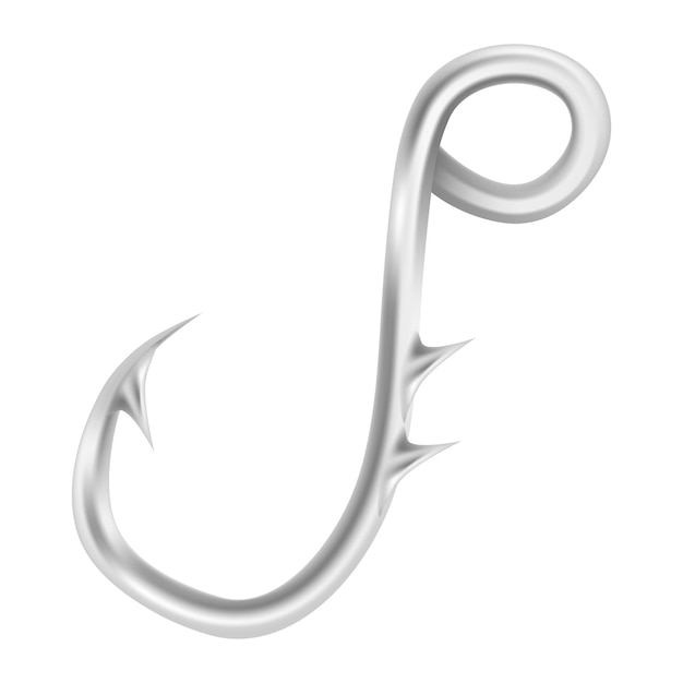 Icono de anzuelo de pesca moderno Ilustración realista del icono de vector de anzuelo de pesca moderno para diseño web aislado sobre fondo blanco