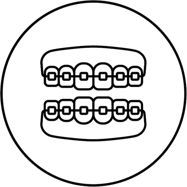 Vector icono de los aparatos ortopédicos