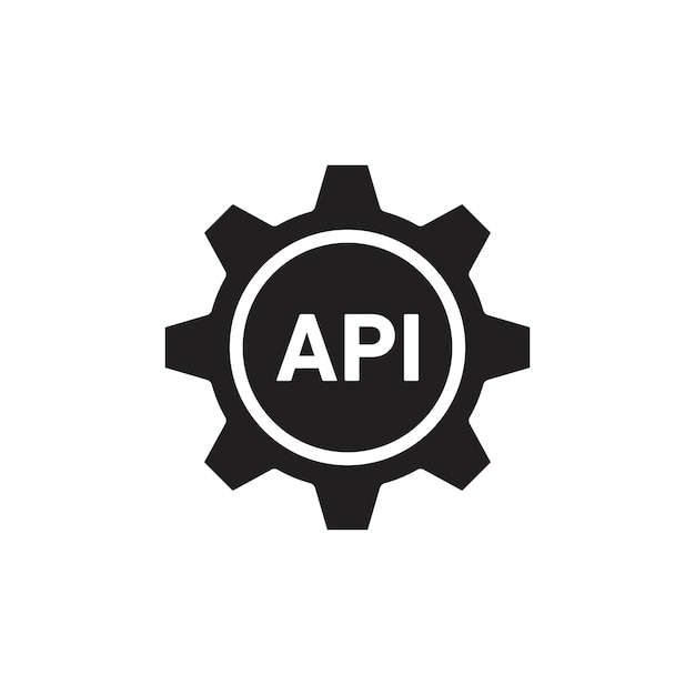 icono de la API Conjunto de dibujos de línea de logotipo