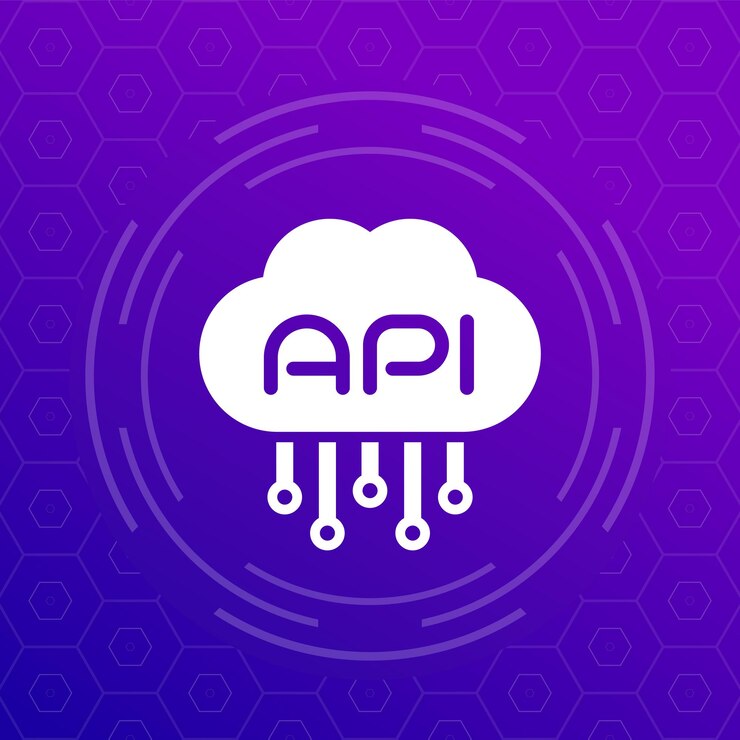 Vector icono de api con diseño vectorial de nube