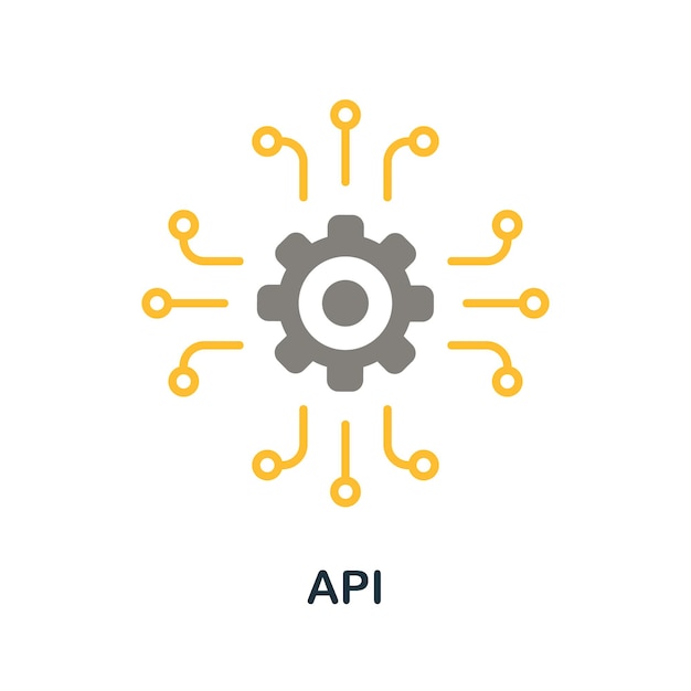 Icono Api Elemento de señal plana de la colección de análisis de datos Icono Creative Api para plantillas de diseño web, infografías y más
