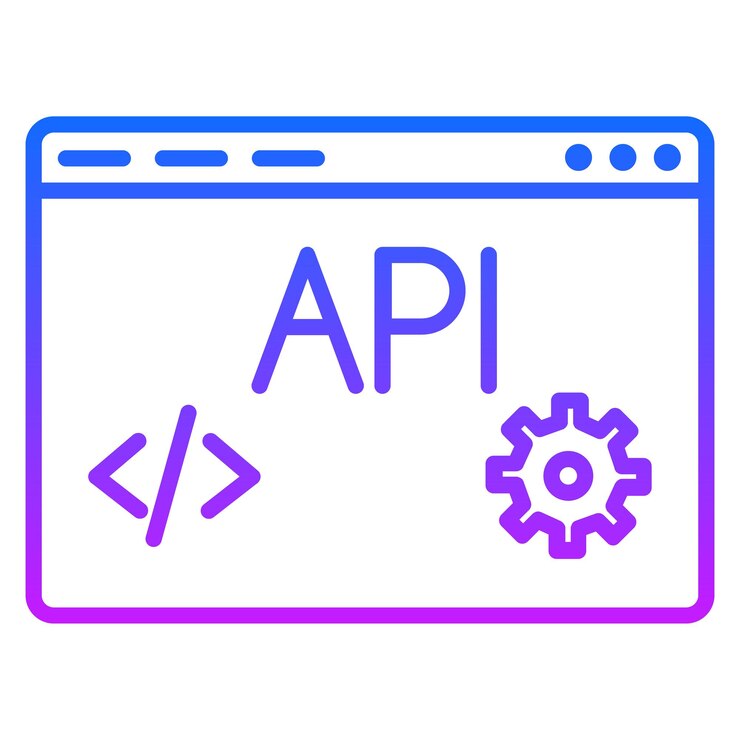 Vector icono de la api de la web