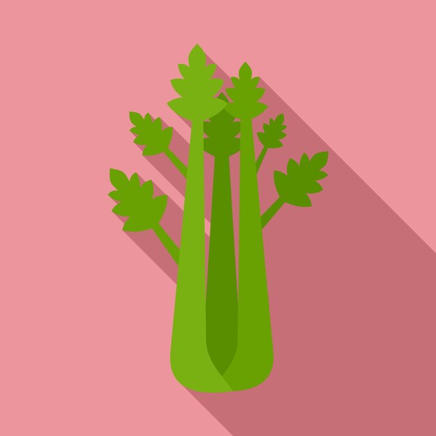 Icono de apio natural Ilustración plana del icono de vector de apio natural para diseño web