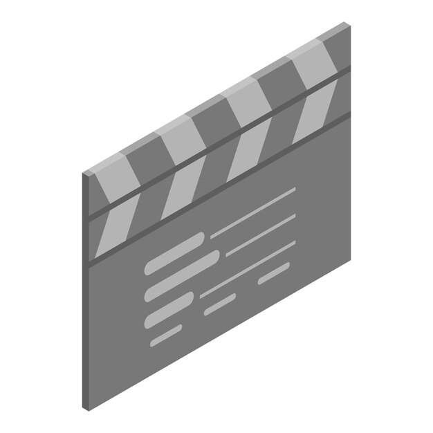 Icono de aplauso del creador de video Isométrico del icono de vector de aplauso del creador de video para diseño web aislado sobre fondo blanco
