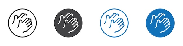 El icono de aplauso es plano y se puede editar.