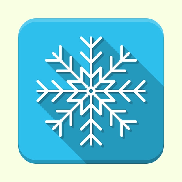 Icono de la aplicación azul de copo de nieve Icono de Navidad de nieve