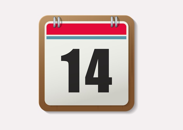 El icono de la aplicación de calendario aislado En blanco
