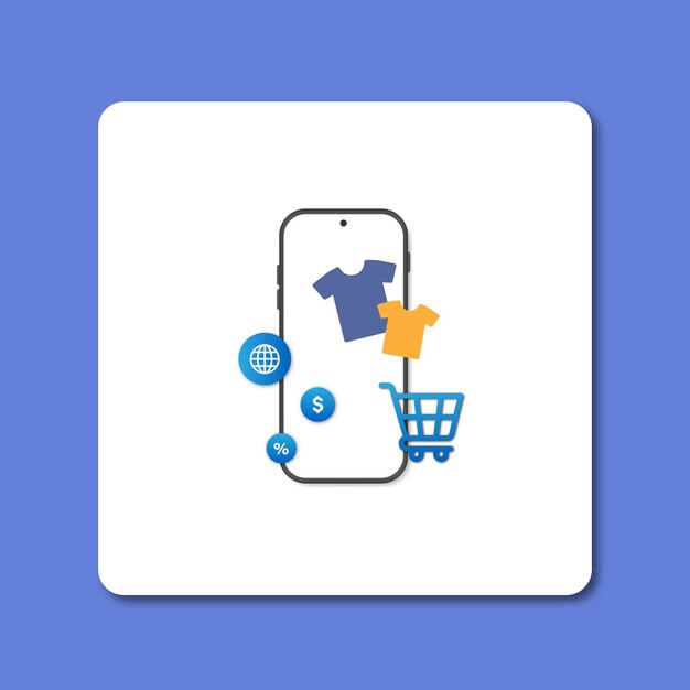 Icono de la aplicación de compras móviles