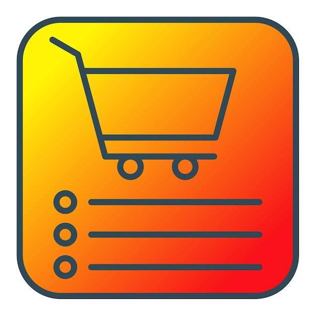 Vector icono de la aplicación de compras