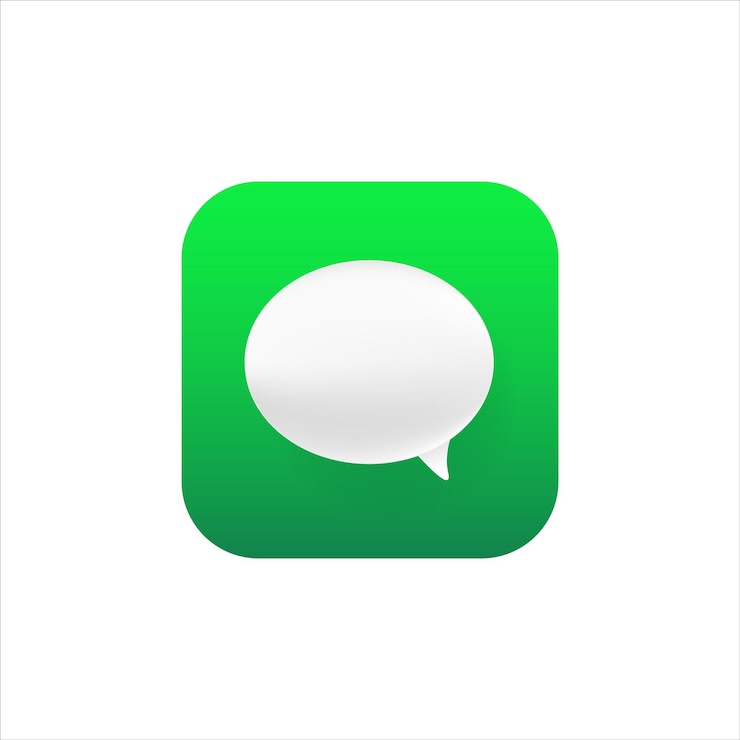 Vector icono de aplicación de correo en color verde con gradiente para teléfono móvil logotipo de mensaje moderno