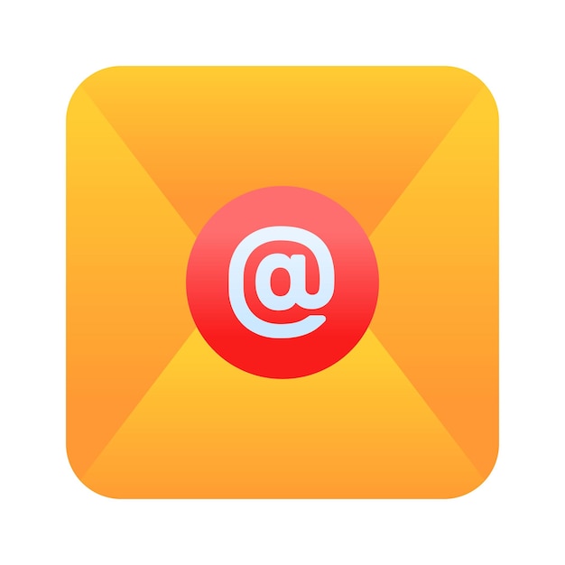 Un icono de la aplicación de correo un sobre simboliza la comunicación de correo electrónico y la gestión de mensajes