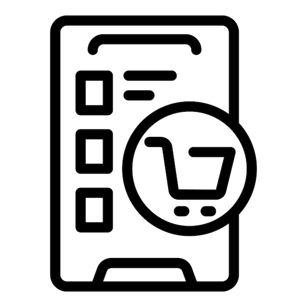 Icono de la aplicación de lista de compras para móviles