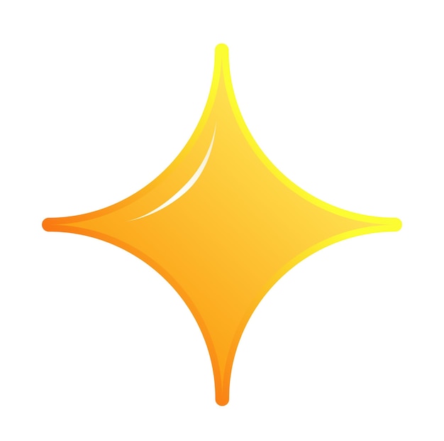 Vector Ícono de aplicación meteorológica aislado por vectores con estrella amarilla elementos de interfaz en diseño plano para web