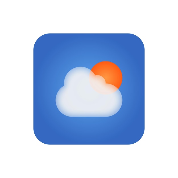 Icono de la aplicación meteorológica vectorial 3D