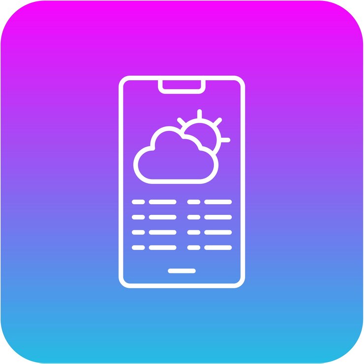 Vector icono de la aplicación meteorológica