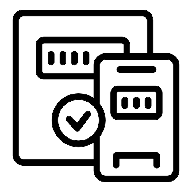 Icono de aplicación móvil para comprobar la lectura del contador de electricidad
