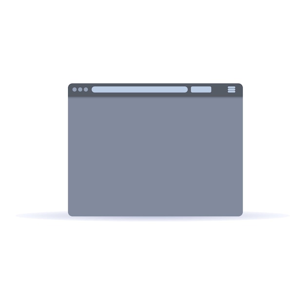 Icono de aplicación de navegador Caricatura de icono de vector de aplicación de navegador para diseño web aislado sobre fondo blanco
