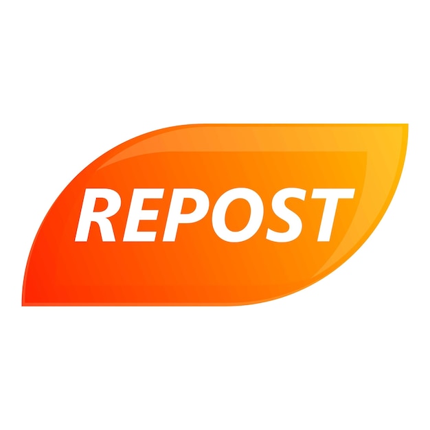 Icono de la aplicación Repost Icono vectorial de la aplicación repost para el diseño web aislado en fondo blanco