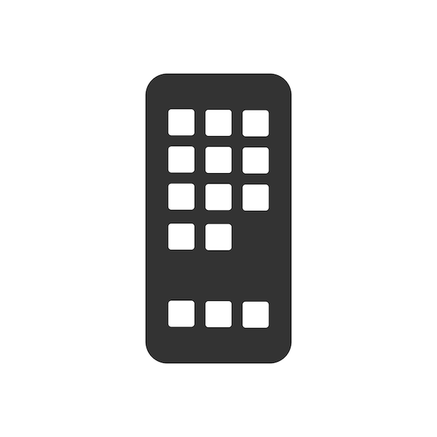 Icono de aplicaciones en la pantalla del teléfono inteligente Símbolo de gadget icono vectorial simple moderno para el diseño de sitios web