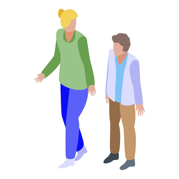 Icono de apoyo voluntario Isométrico del icono de vector de apoyo voluntario para diseño web aislado sobre fondo blanco