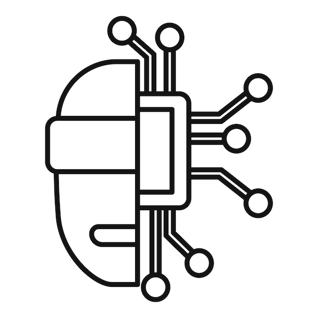 Icono de aprendizaje automático de chatbot Icono de vector de aprendizaje automático de chatbot para diseño web aislado en fondo blanco