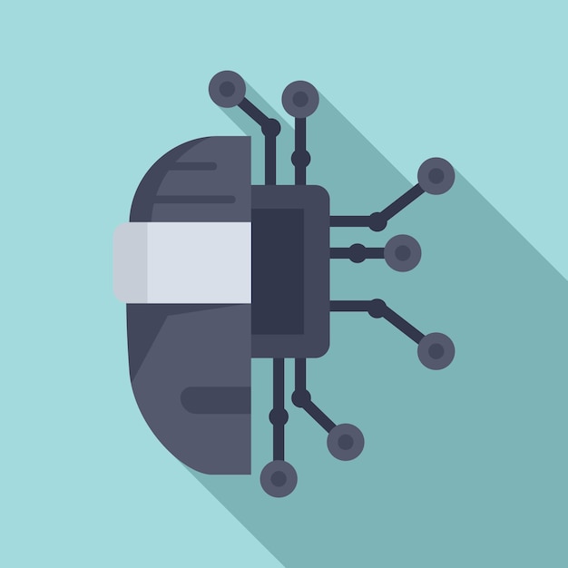 Icono de aprendizaje automático de chatbot Ilustración plana del icono de vector de aprendizaje automático de chatbot para diseño web