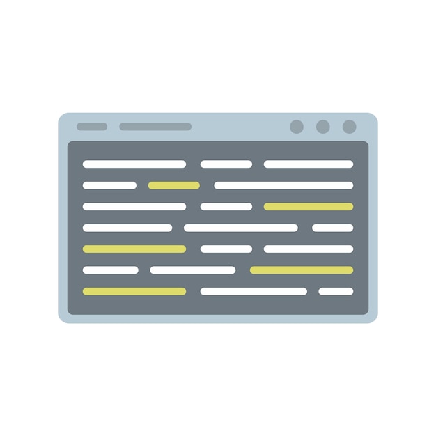 Icono de aprendizaje automático de página web Ilustración plana del icono de vector de aprendizaje automático de página web aislado sobre fondo blanco
