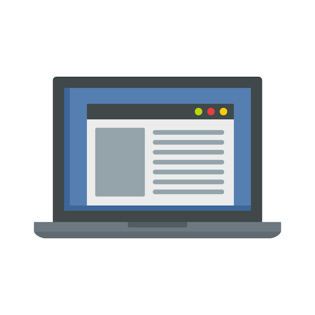 Icono de aprendizaje por computadora virtual Ilustración plana del icono de vector de aprendizaje por computadora virtual para diseño web